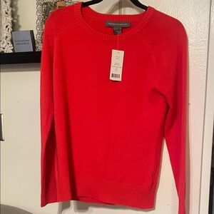 French Connection Women's Vibrant Red Crew Neck Sweater